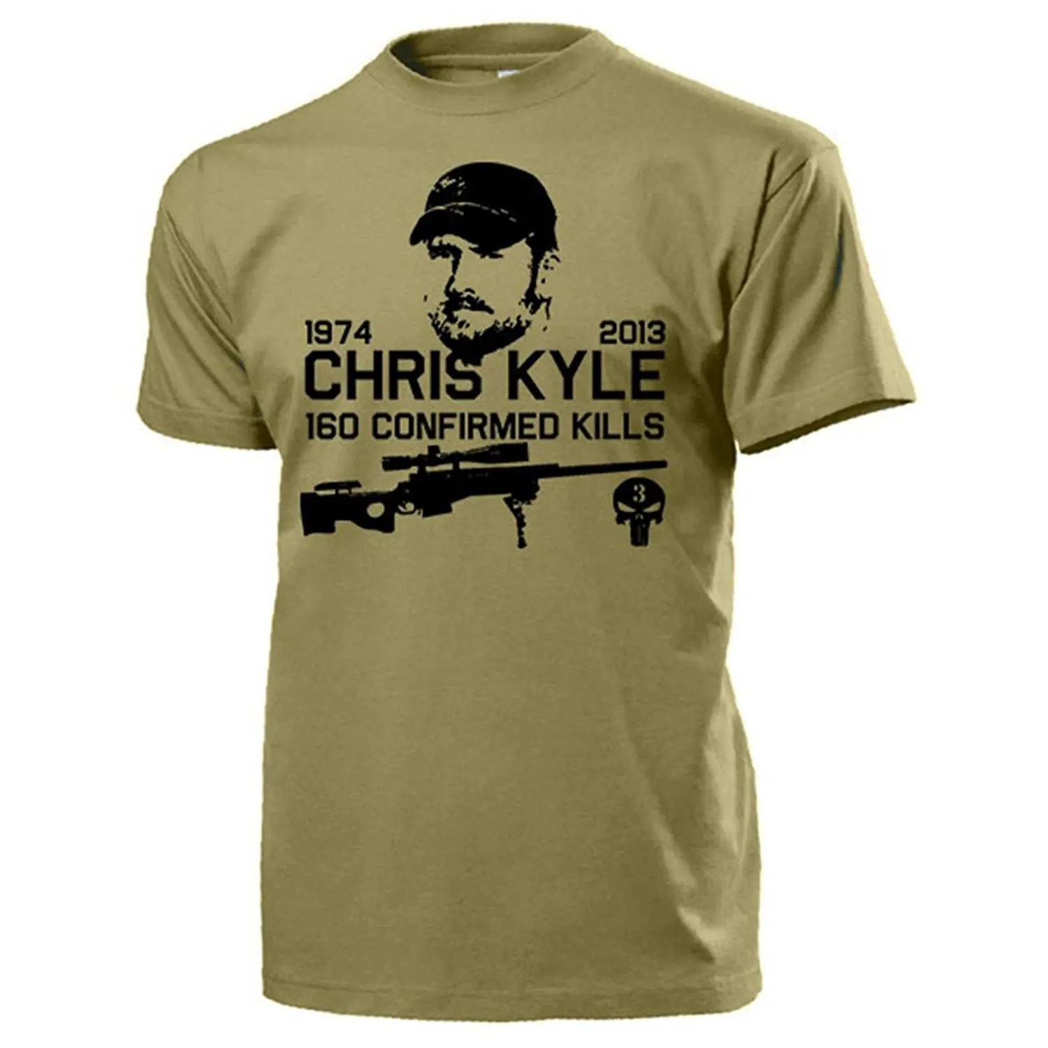 

2019 New Summer Cool Tee Shirt Chris Kyle American Sniper Navy Seal US Iraq Texas Hero 160 Kills Army Skull Funny T-shirt