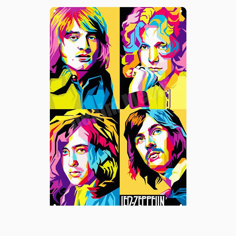 Led Zeppelin табличка металлические пластины клуб бар кафе концерт Украшение Рок музыка Оловянная вывеска стены Искусство Плакат Винтаж Домашний Декор MN111