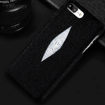 

wangcangli custom made for iphone case Pearl fish cover leather phone case for iphone 6sp case Handmade custom phone case