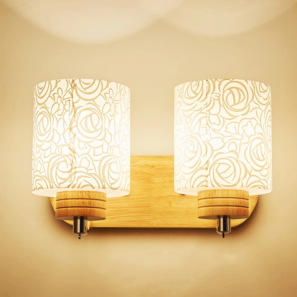

HGhomeart Reading Lamps Wall Mounted Modern Wood Wall Lamp Luminaria E27 Wall Light 110-220V Wall Mounted Bedside Lamps Fixtures