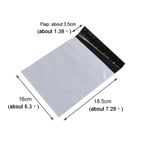 Курьерские Сумки 50 шт. большой размер Серый Белый самоклеющиеся Пластиковые Поли мешок Экспресс конверты-пакеты для почтовых отправлений сумка для хранения - Цвет: 16x22cm
