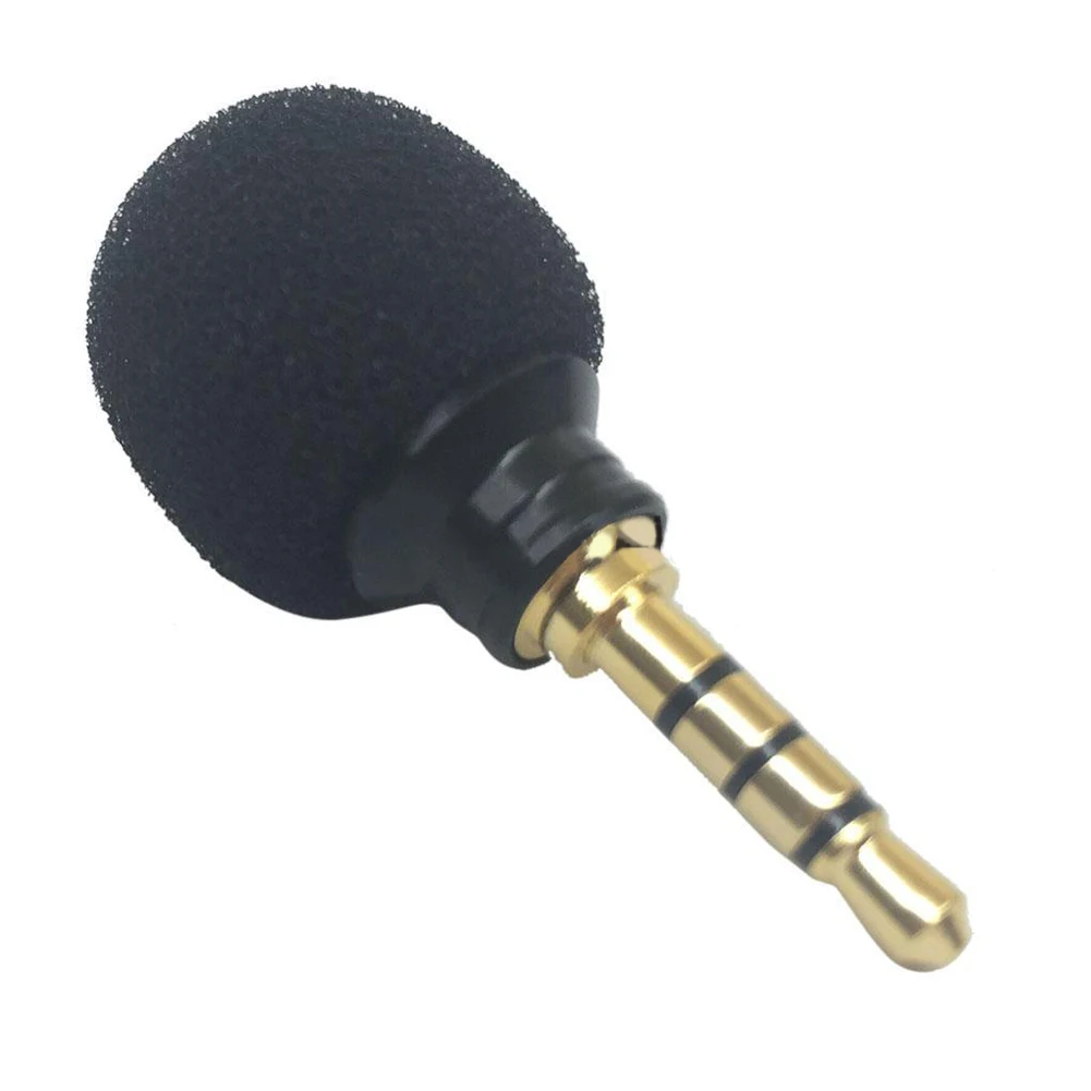 

New 1PC Portable Smartphone Mic Microphone For Mobile Phone Smartpads 3.5mm Black Stereo Microphones For Singing Recording