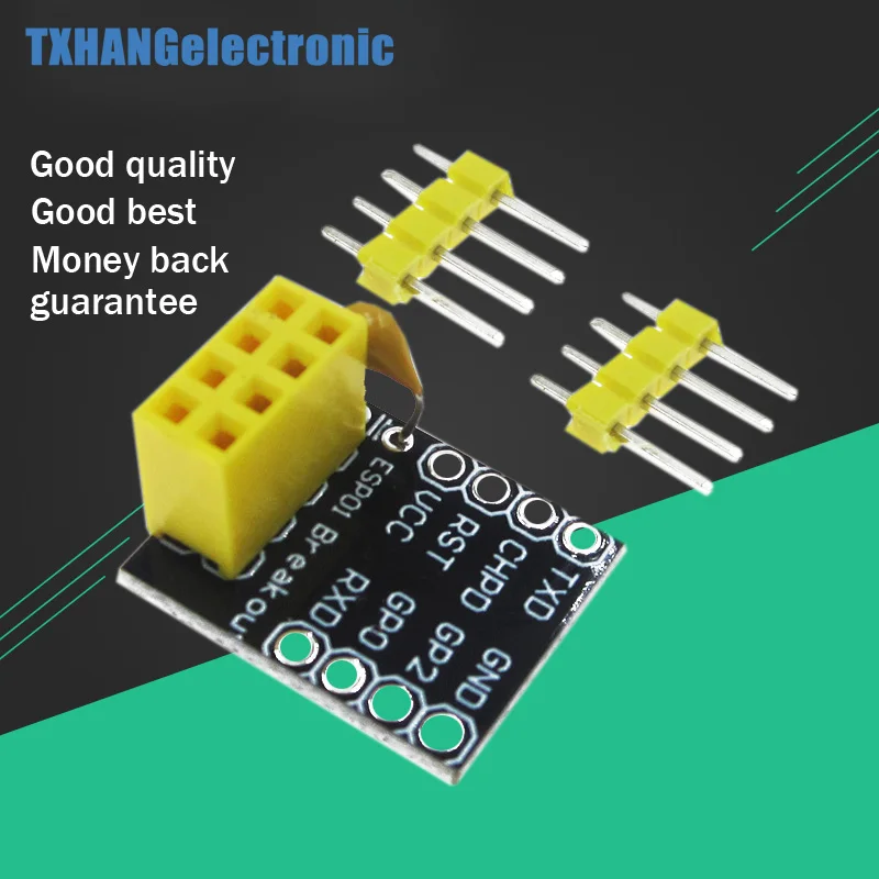 

ESP8266 ESP-01 ESP-01S WiFi Transceiver Module Breadboard Adapter Plate PCB Network Module