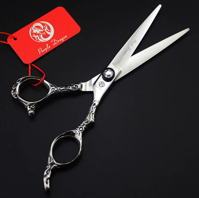 

High Quality 6.0Inch JP440C Cutting Scissors,Purple Dragon Hair Shears with Maya Handle for Salon Hairdressers 1Pcs LZS0540