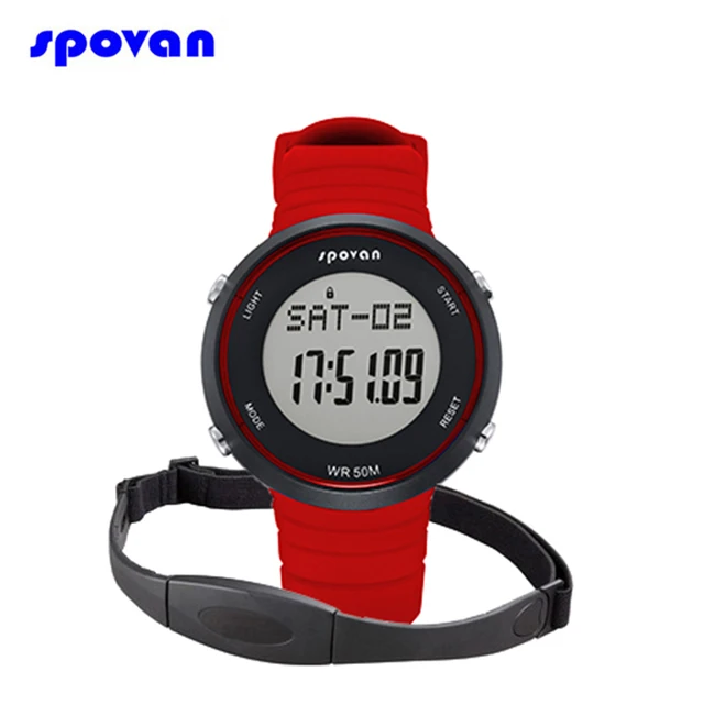 SPOVAN Wireless Pulse Heart Rate Monitor Watch Luxury LED Fitness Exercise Sport SPOVAN Wireless Pulse Heart Rate Monitor Watch Luxury LED Fitness Exercise Sport