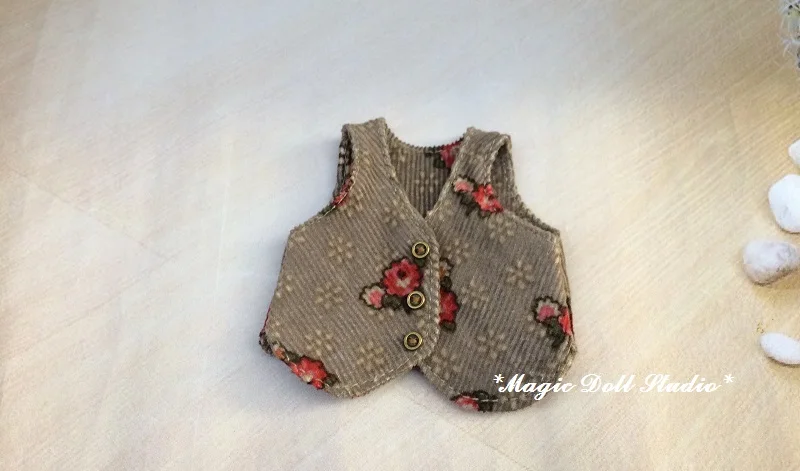 [MG570] Новая кукла блайз одежда# Прекрасный жилет для куклы "Blythe azone" Кукла licca наряды для розничной торговли - Цвет: Коричневый