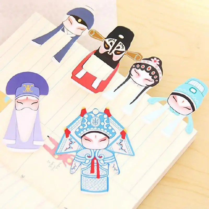 

7Pcs Book Marks Chinese Style Classical Elements Peking Opera Mini Bookmarks Cute Face Pack Originality Chinese Style Bookmarks
