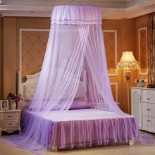 Принцесса висит круглый Кружево кровать с балдахином, плетение удобные студенческие купол Сетки от комаров для кроватки Твин Полный Queen кровать