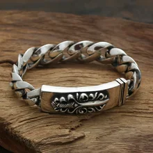 S925 Стерлинговое серебро ювелирные изделия Ретро Мужские тайские серебряные тела Bravery пламя Браслет с изображением меча и браслет Homme