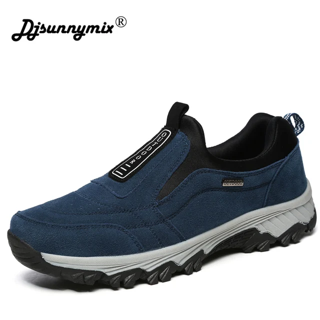 DJSUNNYMIX High Quality Men's Sneakers Outdoor Sports Hiking Shoes Spring autumn Footwear Men Walking Shoes big size 45