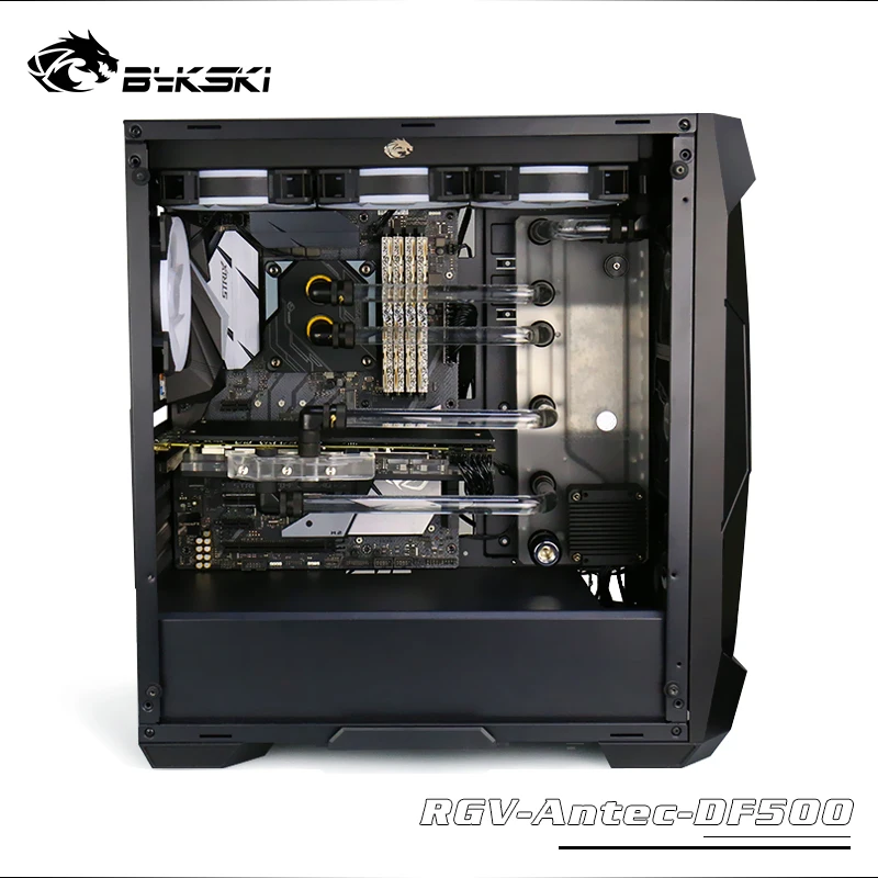 BYKSKI ANTEC DF500 Chasis использованный чехол Wate Tank с компьютерным охлаждением RGB резервуар