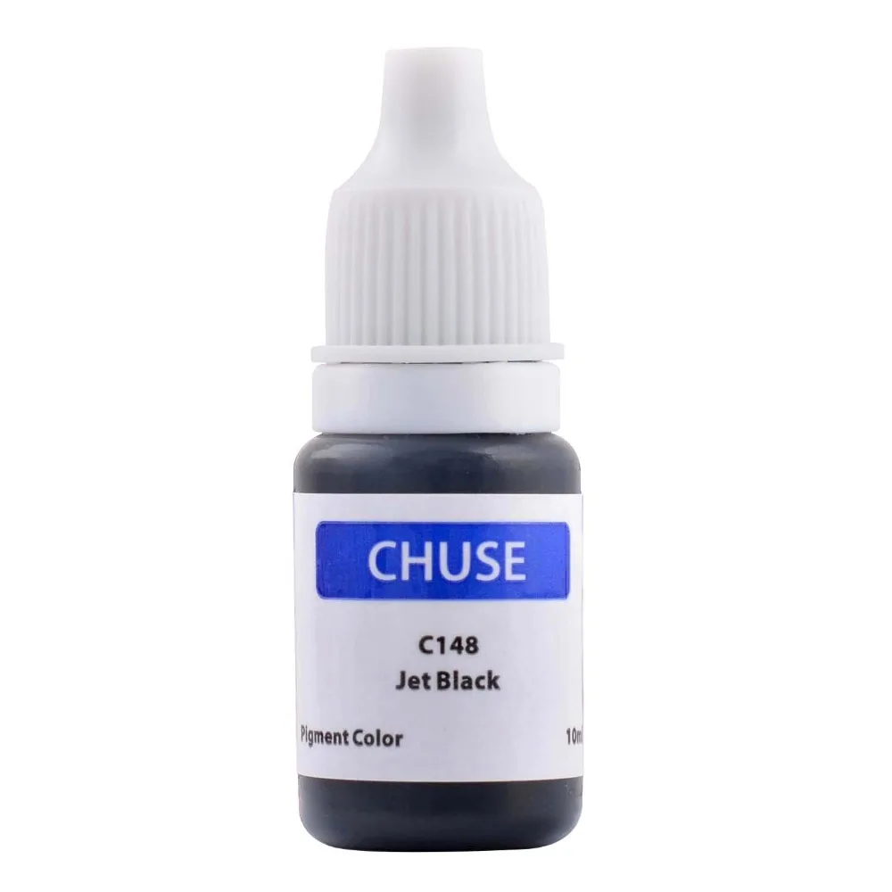 CHUSE Permanent Makeup Ink Eyeliner Tattoo Ink Set Eyebrow Microblading Pigment Professional Encre A Levre 10ML Jet Black C148