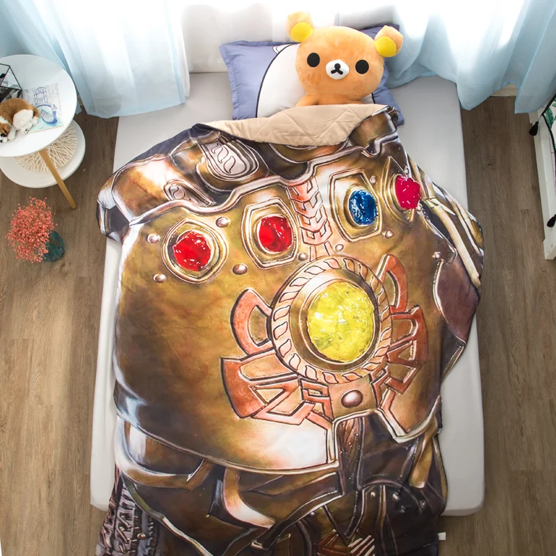 

1pcsInfinity Gauntlet Summer Cool blanket air conditioning comforter children Adult Marvel Thanos Cool in summer throw blanket