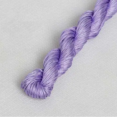 Горячая 25 м/лот браслет Шамбала веревка 1 мм китайский узел макраме трещотка нить шнур для DIY ювелирных изделий - Цвет: light purple