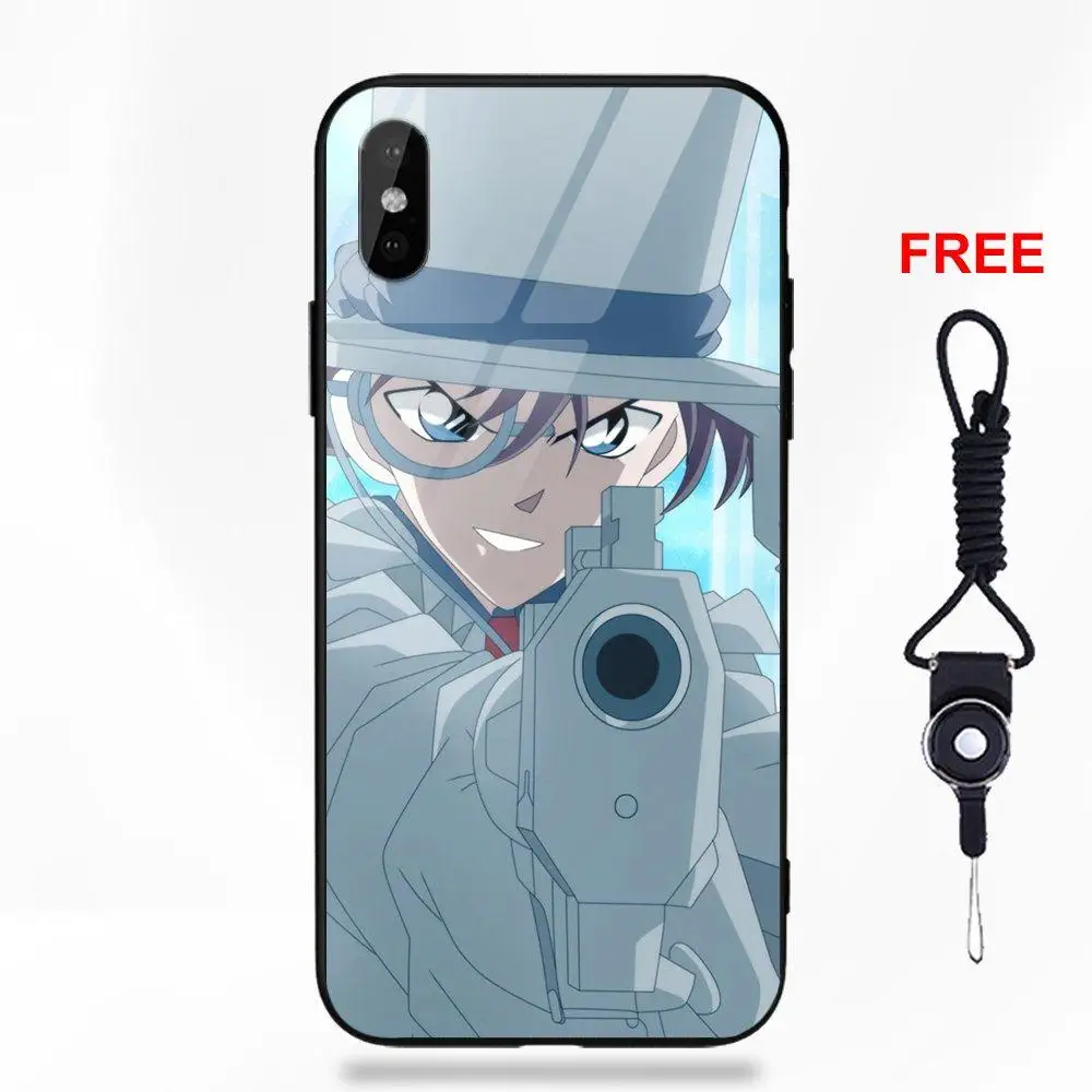 Аниме Детектив Конан для Apple iPhone 5 5C 5S SE 6 S 7 8 плюс X XS Max XR Мягкий ТПУ чехол +