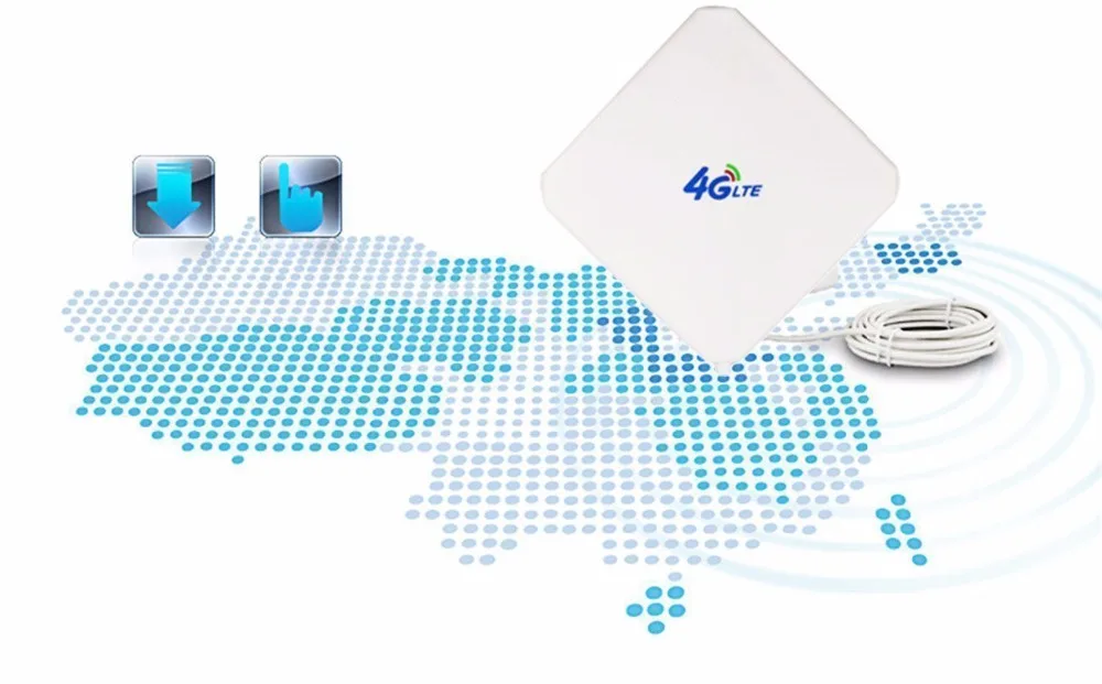 High Gain Antennas 3G 4G LTE Mimo Antenna 35dBi Dual TS9 CRC9 SMA for Huawei ZTE for 4G Modem Router Signal Amplifier 2M Cable