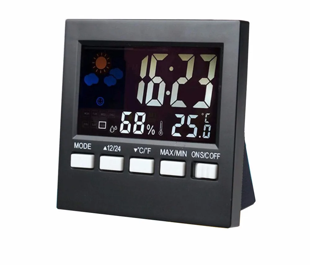 Color Screen Digital Alarm Clock Desktop Table Clock