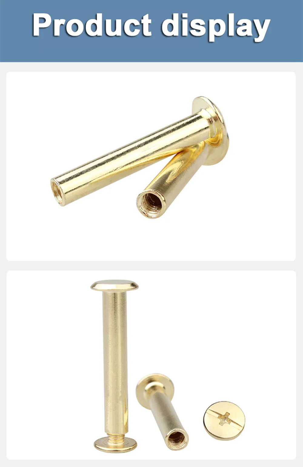 Copper plated Chicago binding screw5