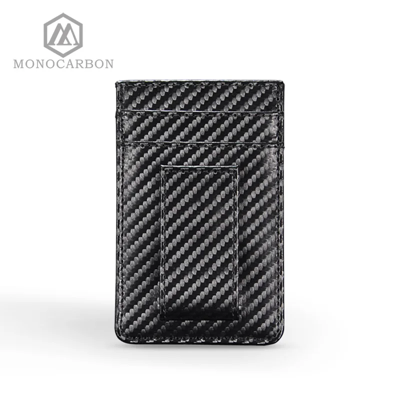 Monocarbon, Новое поступление, многофункциональный, ПУ, углеродное волокно, узор, RFID, держатели для кредитных карт, из искусственной кожи, кошелек для именных карт