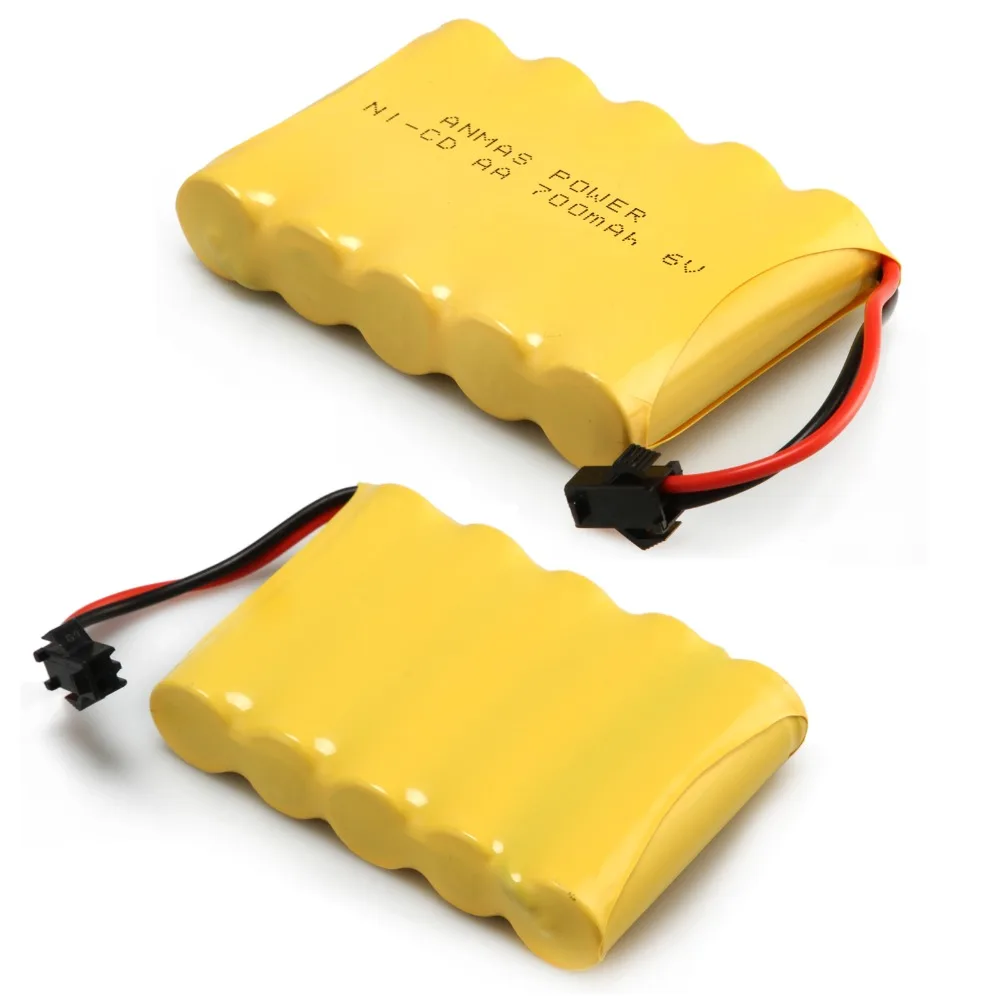 Anmas батареи питания 6V 700mAh AA Ni-Cd аккумуляторная батарея SM Разъем для RC игрушки