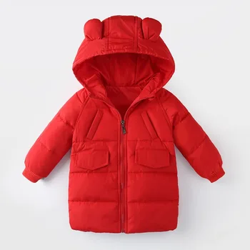 

BOTEZAI Baby Jacket fashion Autumn Winter Jacket For Girls Coat Kids Keep warm Hooded Outerwear Coat For Girl Clothes