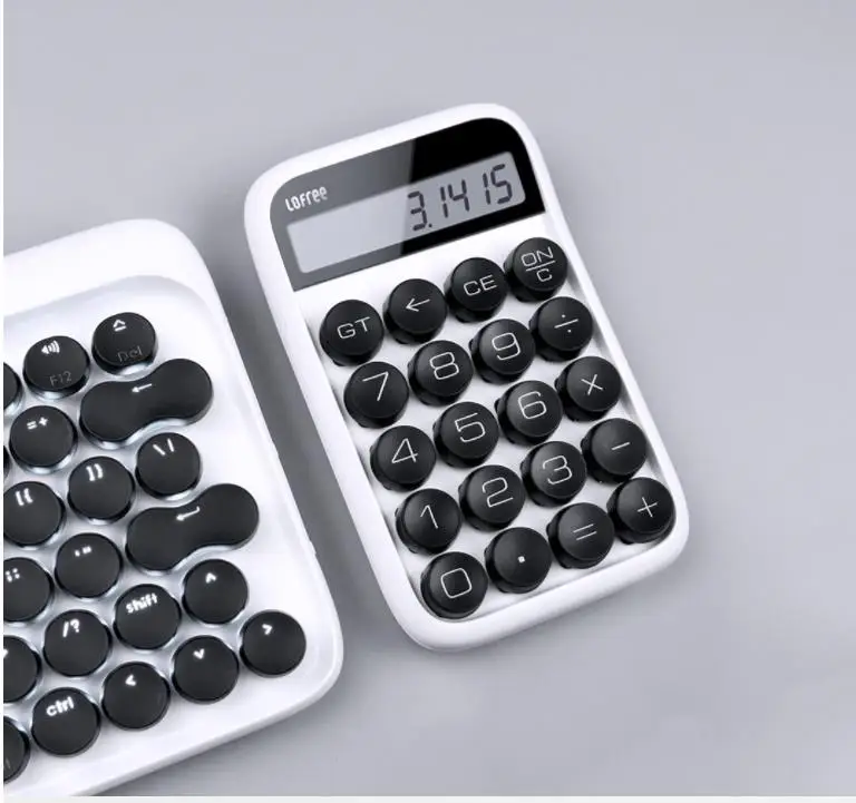 Xiaomi youpin Новый 3 цвета офисный настольный домашний калькулятор ЖК-дисплей нескользящий коврик брелок Съемный умный отключение 20 брелоков