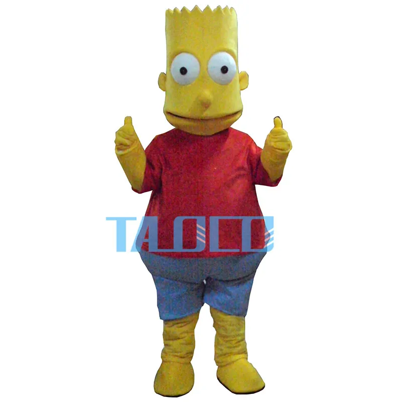 

New Bart Simpson Mascot Costume Cosplay Fancy Dress Outfit Free Shipping Adult