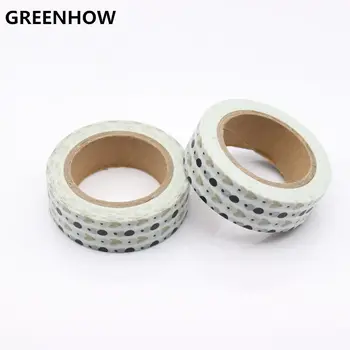 

GREENHOW Fresh of Hand Painted Love Heart Parting Line Washi Paper Adhesive Tape Office Stationery Masking Tape 8105