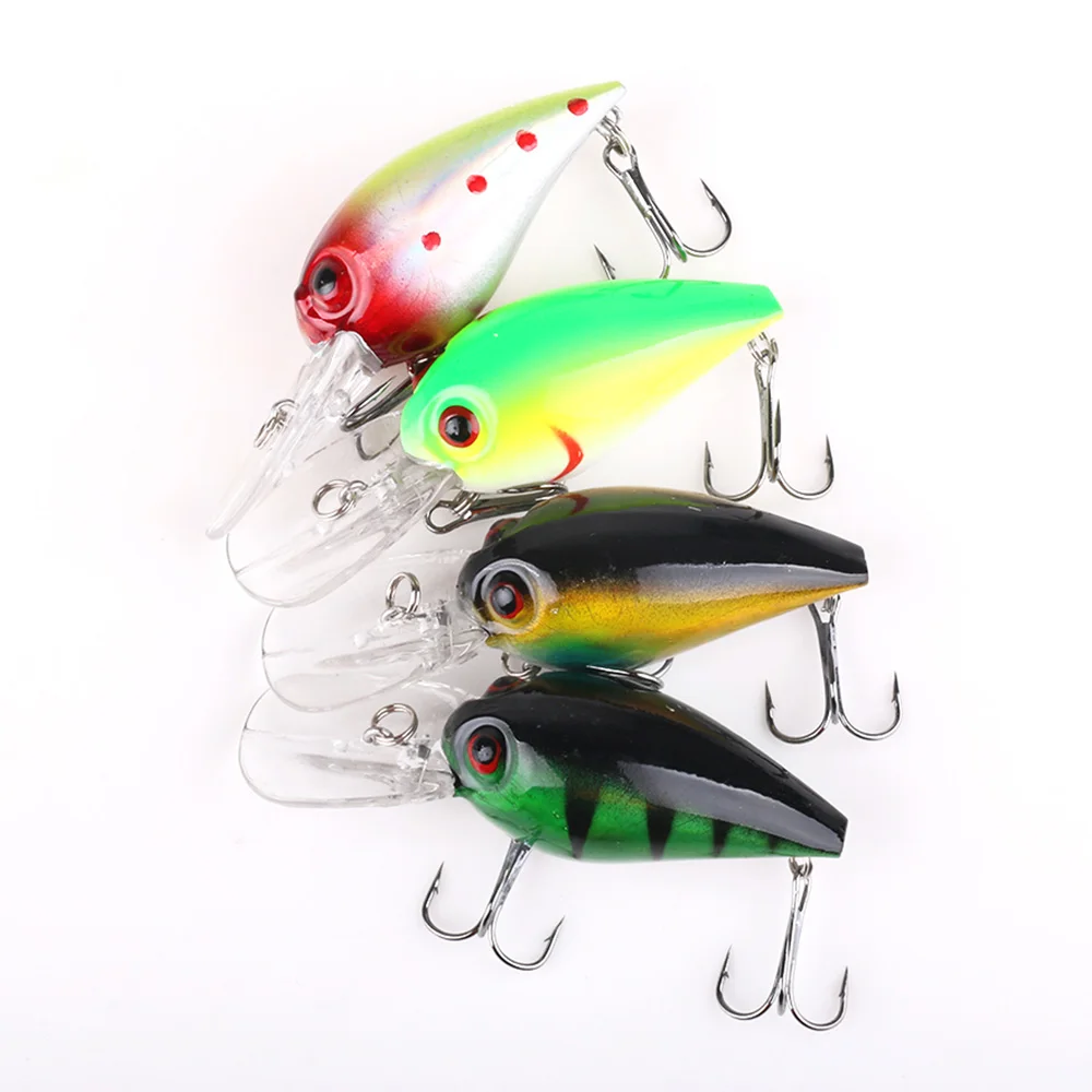 Floating Bass Fishing Lure Rattle Sound Wobbler Round Body Artificial