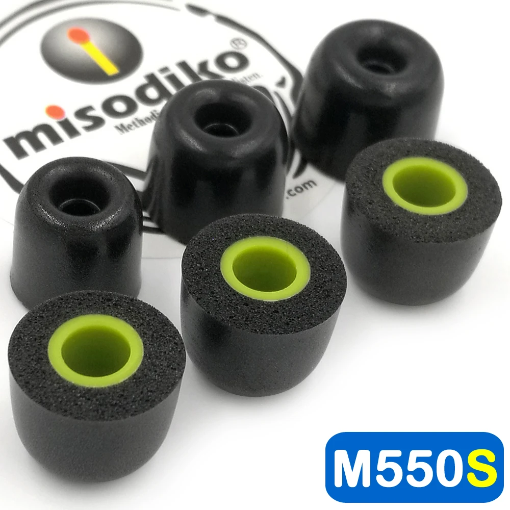 Misodiko M550S наушники из пены с эффектом памяти ушные наконечники для Jaybird X4 X3 X2, BlueBuds X, Freedom F5/1 MORE E1001/Photive PH-BTE50 - Цвет: Size-Medium