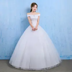 Vestido De Novia Роскошные свадебные платья со стразами бальное платье с открытыми плечами на шнуровке элегантное Дешевое кружевное свадебное