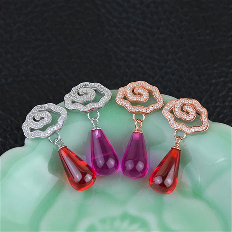 Lotus Fun реальные стерлингового серебра 925 натуральный агат ручной работы Fine Jewelry