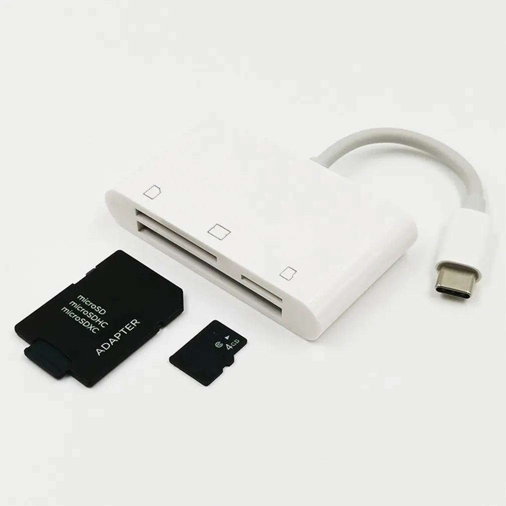 USB 3,1 type C USB C к кардридеру Кабель-адаптер для Macbook для samsung type-C/TF/CF три в одном кардридере