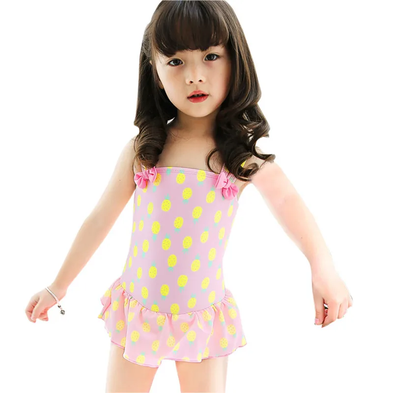 neonate costume da bagno estate bella ananas stampato costumi da bagno per bambini bambino infant ruffle