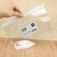 12 шт прозрачный ПВХ мешок на молнии 175x233 мм документы А5 файл Обложка для бизнеса и школы картотеки продуктов Deli 5524