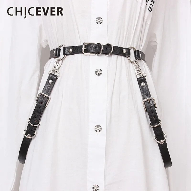 Ремень CHICEVER из искусственной кожи Женский однотонный пояс с завышенной талией