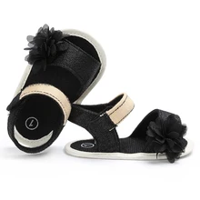 Обувь для девочек; сезон лето; коллекция года; сандалии для маленьких девочек; нескользящая детская обувь с большим цветком; sandalia infantil; Размеры 0-18 м