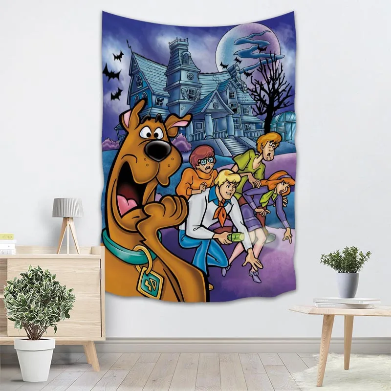 Пользовательский гобелен Scooby-Doo на стену, вечерние украшения, художественный Декор для дома, пляжное полотенце, одеяла на заказ