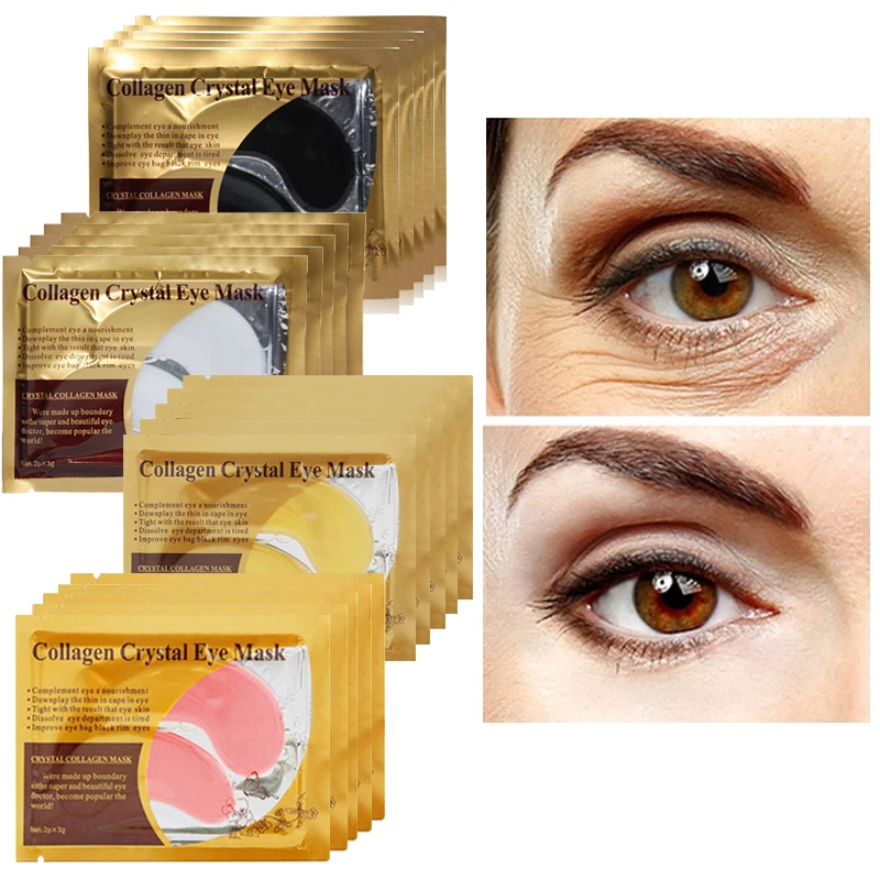 

20 Pack Collagen Crystal Gel Eye Masks Anti Wrinkle Eye Bags Remove Dark Circles Puffy Skin Care Mousturizing Eye Mask