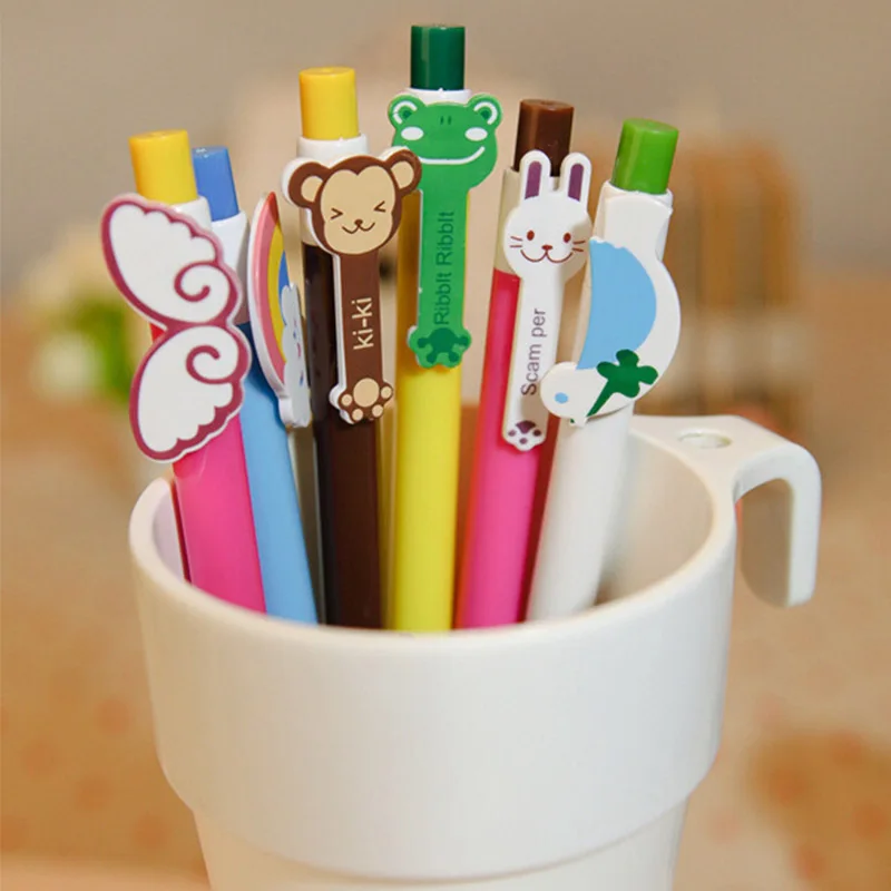 6 шт./лот шариковая ручка rainbow monkey kawaii Канцтовары canetas escolar школьные и офисные