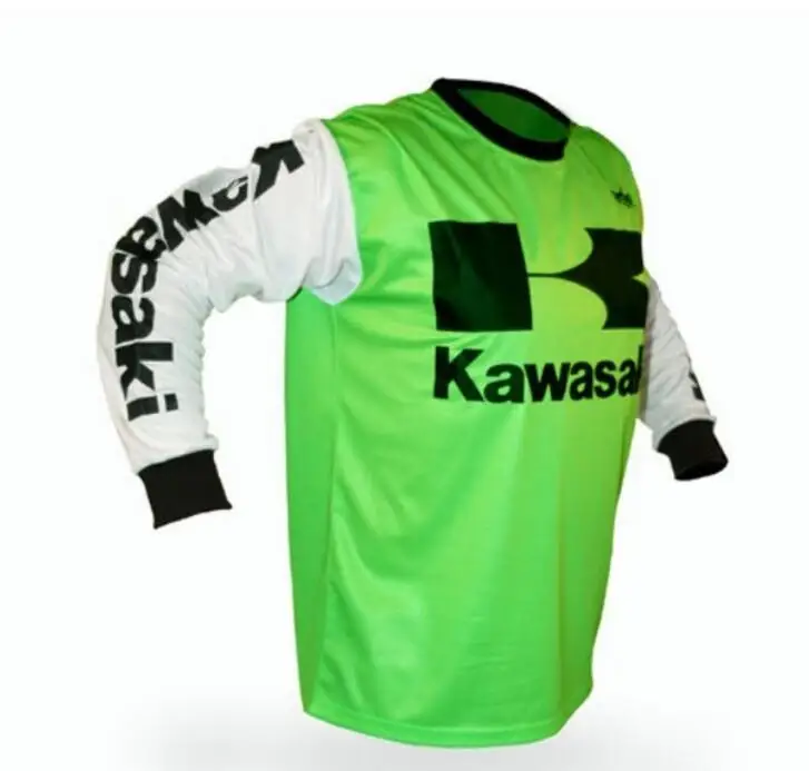 Kawasaki New Jersey Влагоотводящая дышащая Спортивная футболка для бездорожья, мотогонок