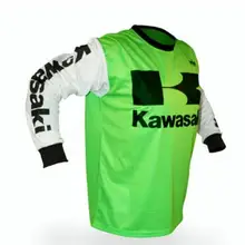 Kawasaki New Jersey Влагоотводящая дышащая Спортивная футболка для бездорожья, мотогонок