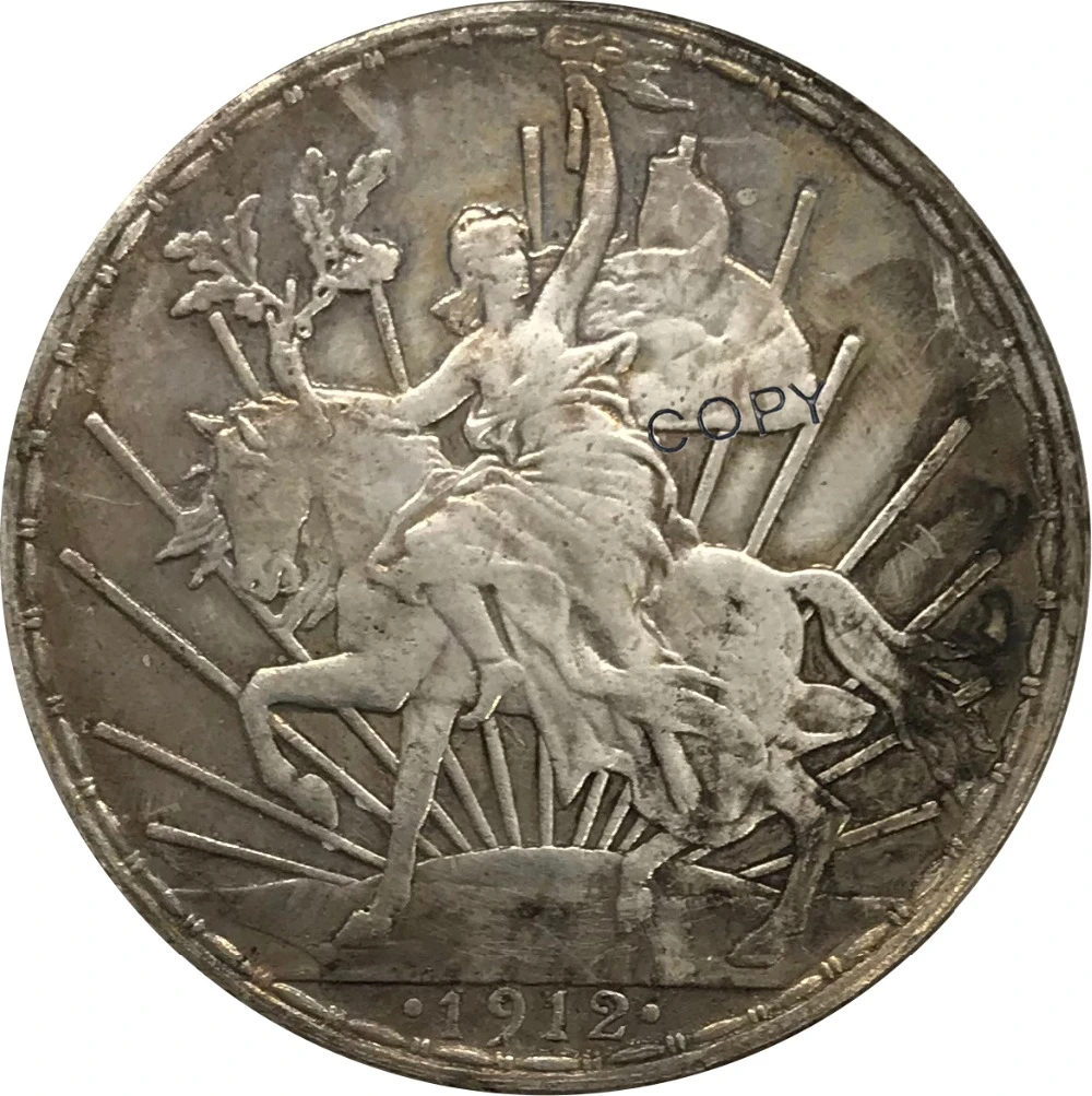 

1912 Mexico 1 Peso Cupronickel Plated Silver Collectibles Copy Coin