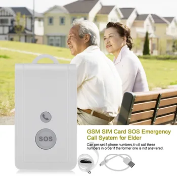 

Portable GSM SIM Card SOS Emergency Call Alarm System with Strap for Elderly Patient