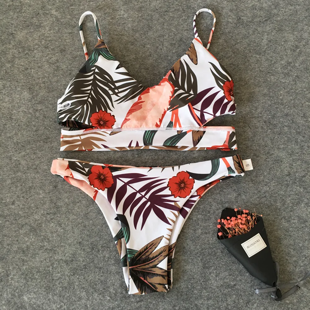 Bikini Swimsuit Swimwear Women Push Up Bathing Suit Bandeau Solid Bikini Set 2018 Female Beachwear with Pad Swim Suit 3