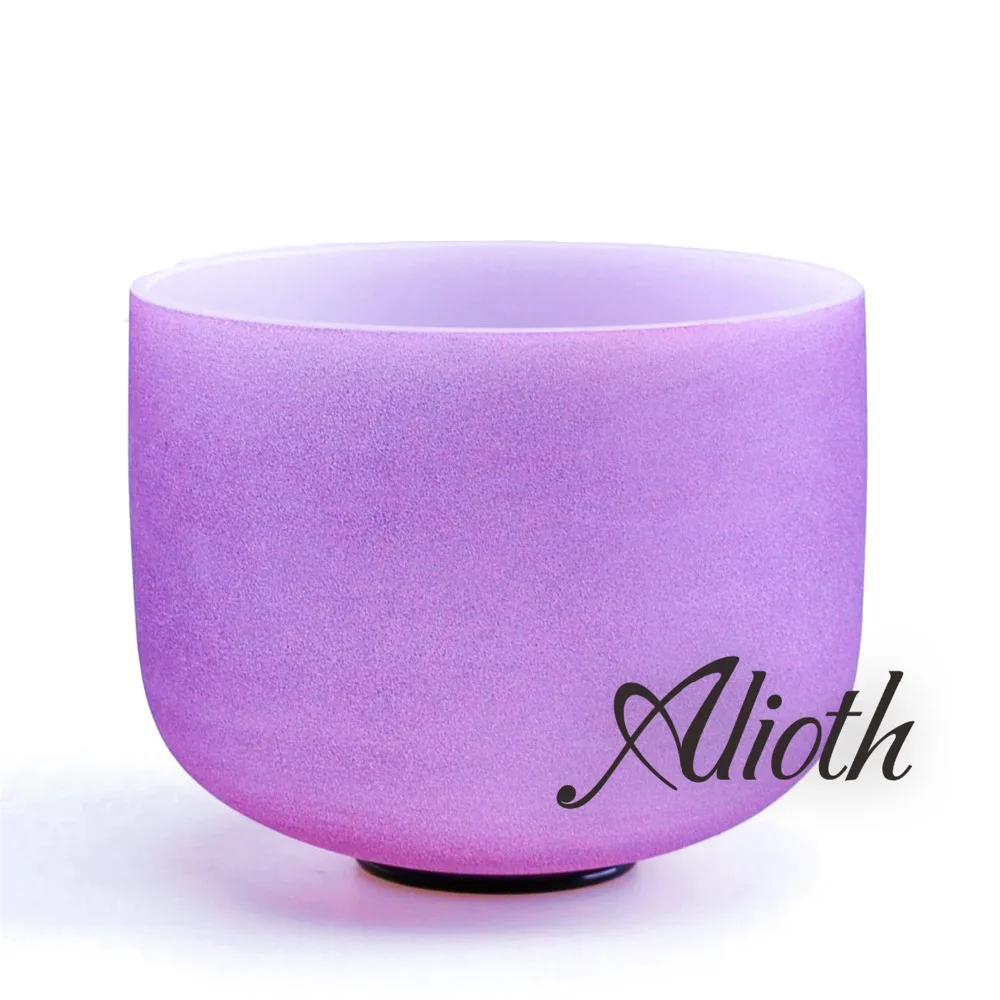 

12 Inch Purple Outside Colored B Note Crystal Singing Bowl for Crown Chakra Balancing/Yoga/Meditation/Sound Therapy