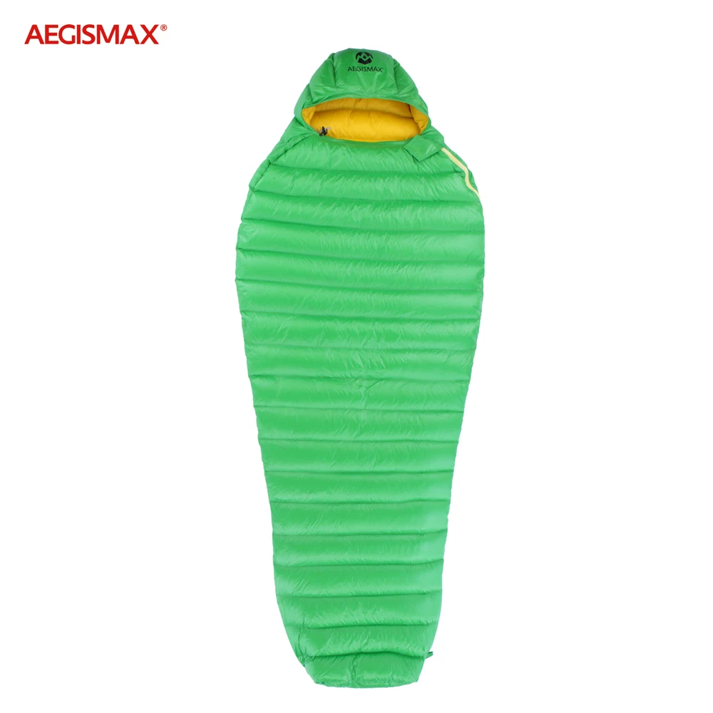 Seco para Baixo Bolsas de Dormir com Capuz tipo Múmia Acampamento ao ar Equipamento de Dormir Repelente de Água para Baixo Aegismax Ganso Branco Ultra Livre Caminhada 13 Sacos de dormir