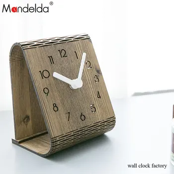 

Mandelda High Quality Handmade European-style Quartz Home Decor Large Wooden Wall Clock Wall Gear Clock Table for Sale