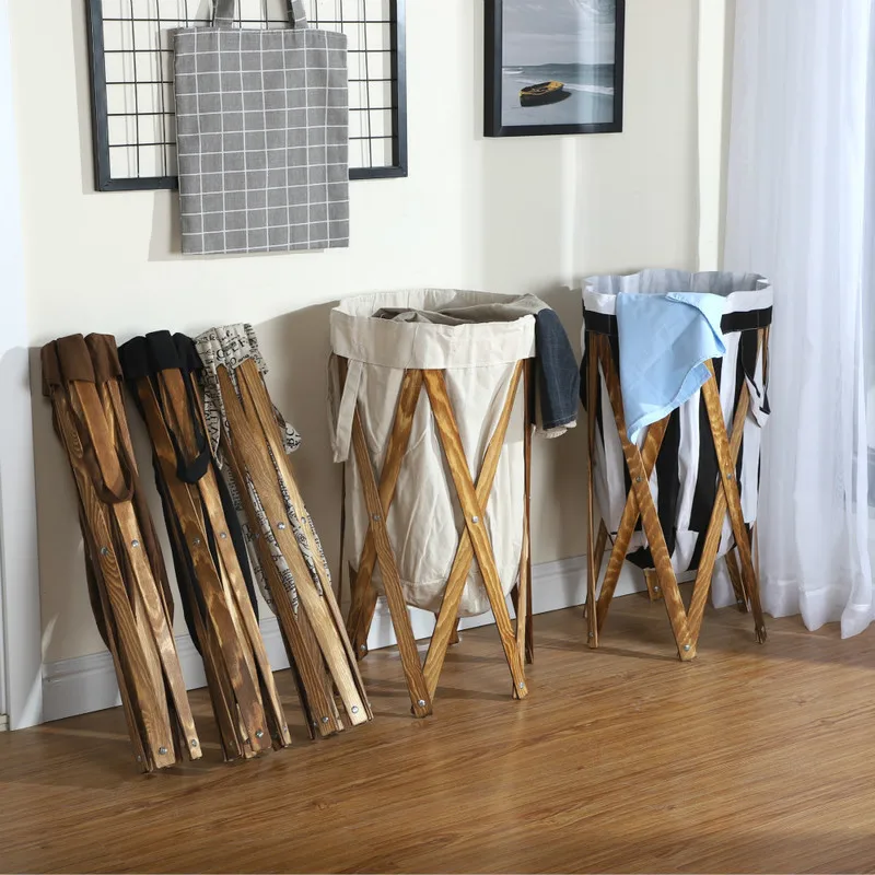 Preise Faltbare Wasserdichte Kleidung Lagerung Körbe Multi funktion Home Schlafzimmer Holz Rahmen Spielzeug Korb Wohnzimmer Lagerung Organisation