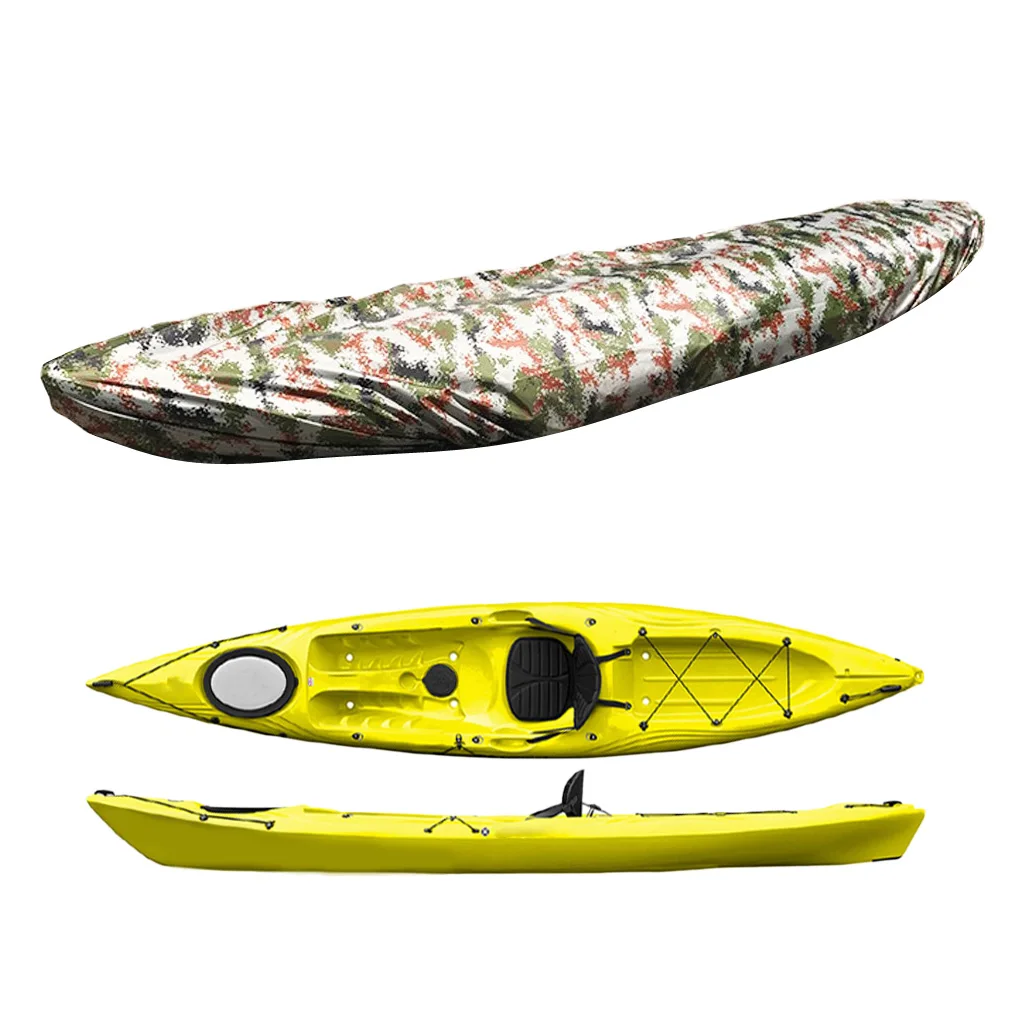 2.1-6.5 Meters Kayak Canoe Storage Dust Cover Waterproof UV Sun Protection for 8 Sizes Range Fishing Boat Kayak Canoe